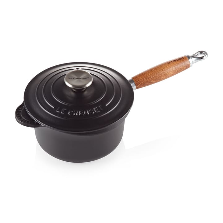 Le Creuset kastrull med trähandtag 1,8 l, Matte black Le Creuset