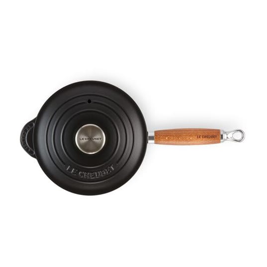 Le Creuset kastrull med trähandtag 1,8 l, Matte black Le Creuset