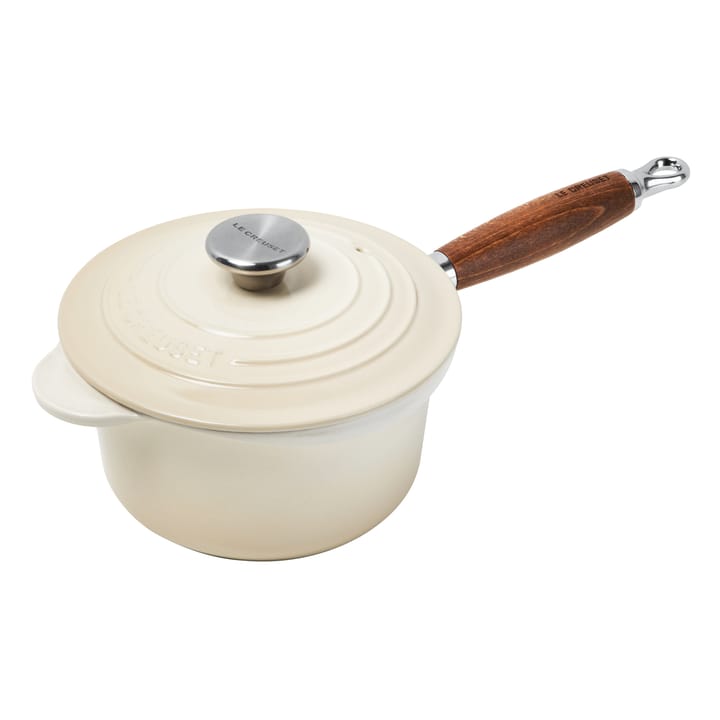 Le Creuset kastrull med trähandtag 1,8 l - Meringue - Le Creuset