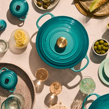 Le Creuset minigryta 10 cm - Bleu Riviera - Le Creuset