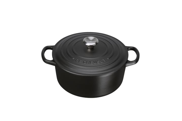 Le Creuset rund gryta Ø22 cm, Mattsvart Le Creuset