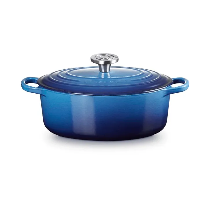 Le Creuset Signature gjutjärn oval gryta - Azure, 4,1 L - Le Creuset