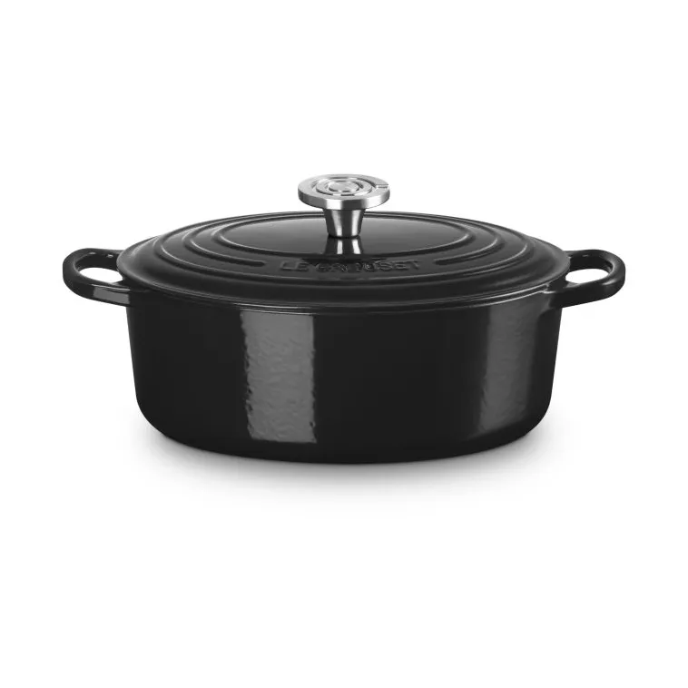Le Creuset Signature gjutjärn oval gryta, Black, 4,1 L Le Creuset