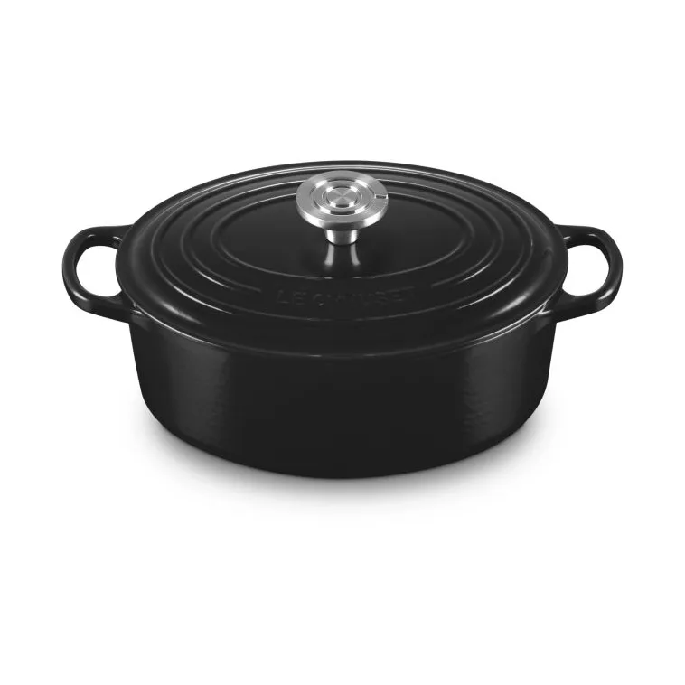 Le Creuset Signature gjutjärn oval gryta, Black, 4,1 L Le Creuset