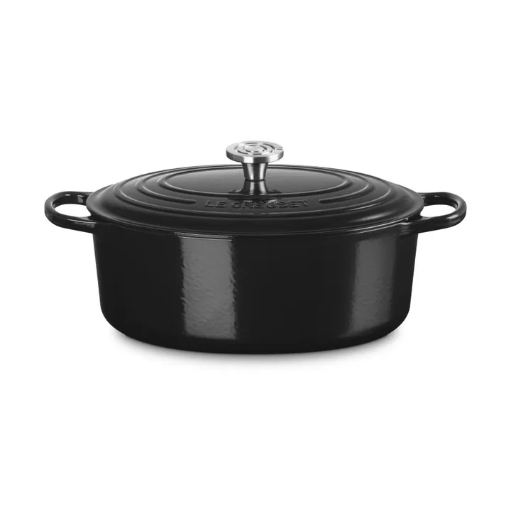 Le Creuset Signature gjutjärn oval gryta - Black, 6,3 L - Le Creuset