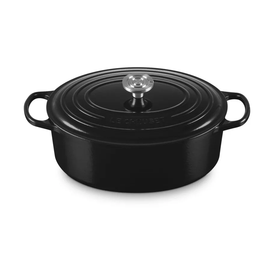 Le Creuset Signature gjutjärn oval gryta, Black, 6,3 L Le Creuset