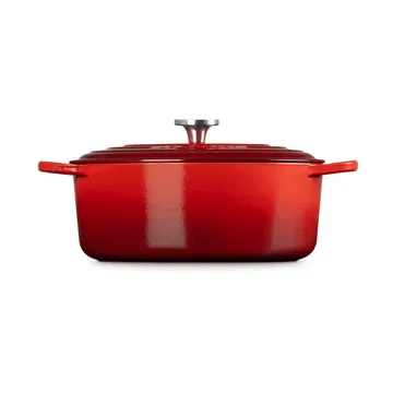 Le Creuset Signature gjutjärn oval gryta - Cerise, 6,3 L - Le Creuset