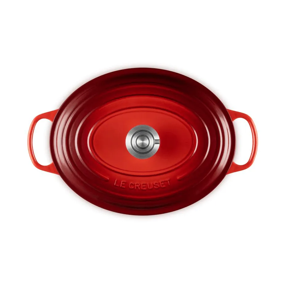 Le Creuset Signature gjutjärn oval gryta, Cerise, 6,3 L Le Creuset