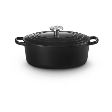 Le Creuset Signature gjutjärn oval gryta - Matte Black, 4,1 L - Le Creuset