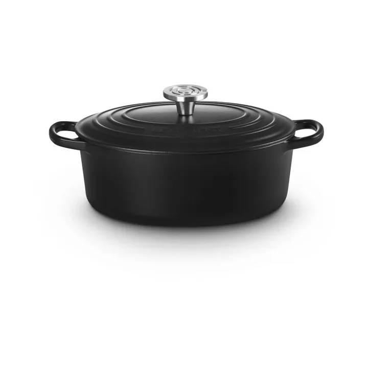 Le Creuset Signature gjutjärn oval gryta - Matte Black, 4,1 L - Le Creuset
