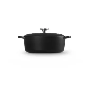 Le Creuset Signature gjutjärn oval gryta - Matte Black, 4,1 L - Le Creuset