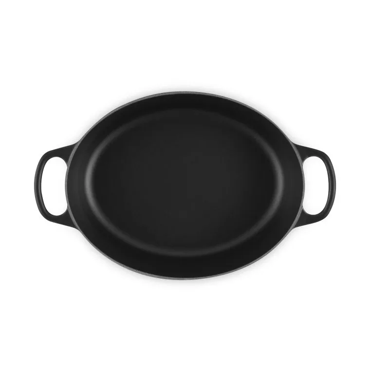 Le Creuset Signature gjutjärn oval gryta, Matte Black, 4,1 L Le Creuset