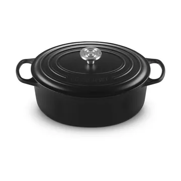 Le Creuset Signature gjutjärn oval gryta - Matte Black, 6,3 L - Le Creuset