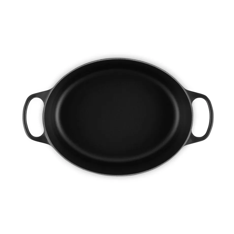 Le Creuset Signature gjutjärn oval gryta, Matte Black, 6,3 L Le Creuset