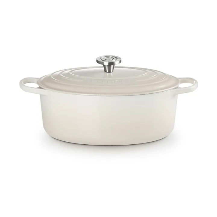 Le Creuset Signature gjutjärn oval gryta - Meringue, 6,3 L - Le Creuset