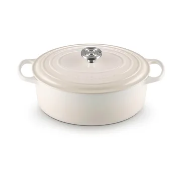 Le Creuset Signature gjutjärn oval gryta - Meringue, 6,3 L - Le Creuset