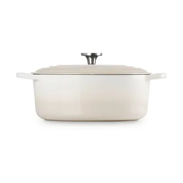 Le Creuset Signature gjutjärn oval gryta - Meringue, 6,3 L - Le Creuset