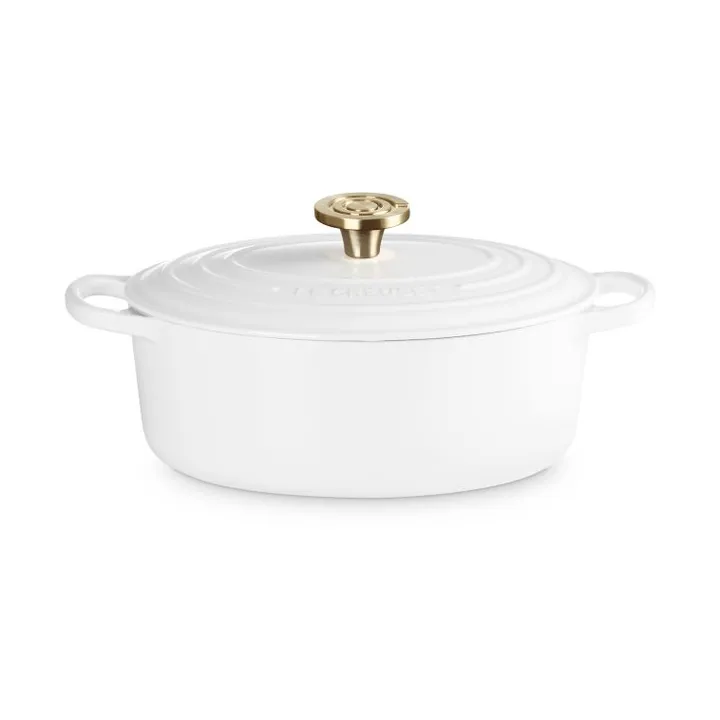 Le Creuset Signature gjutjärn oval gryta - White, 4,1 L - Le Creuset
