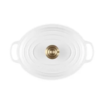 Le Creuset Signature gjutjärn oval gryta - White, 4,1 L - Le Creuset