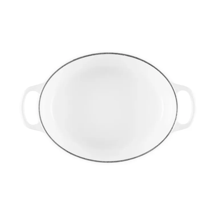Le Creuset Signature gjutjärn oval gryta, White, 4,1 L Le Creuset