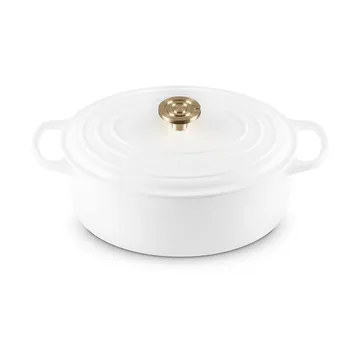 Le Creuset Signature gjutjärn oval gryta - White, 6,3 L - Le Creuset