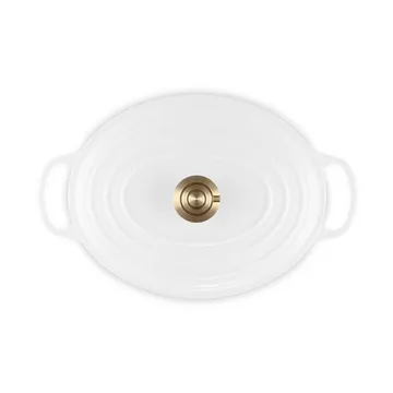 Le Creuset Signature gjutjärn oval gryta - White, 6,3 L - Le Creuset