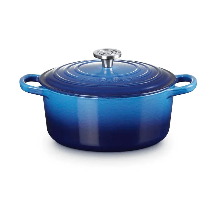 Le Creuset Signature gjutjärn rund gryta, Azure, 3,3 L Le Creuset