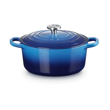 Le Creuset Signature gjutjärn rund gryta - Azure, 3,3 L - Le Creuset