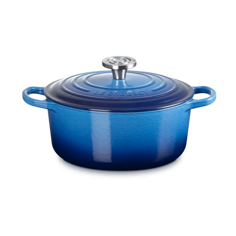 Le Creuset Le Creuset Signature gjutj&auml;rn rund gryta Azure, 4,2 L