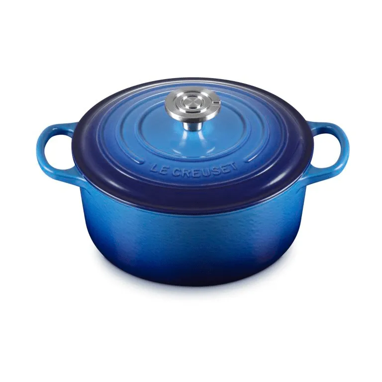 Le Creuset Signature gjutjärn rund gryta, Azure, 4,2 L Le Creuset