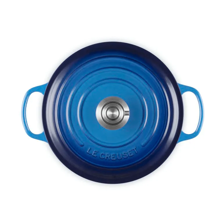 Le Creuset Signature gjutjärn rund gryta, Azure, 4,2 L Le Creuset