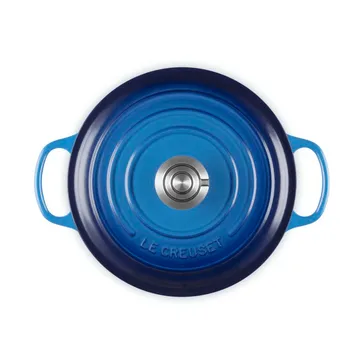 Le Creuset Signature gjutjärn rund gryta - Azure, 4,2 L - Le Creuset