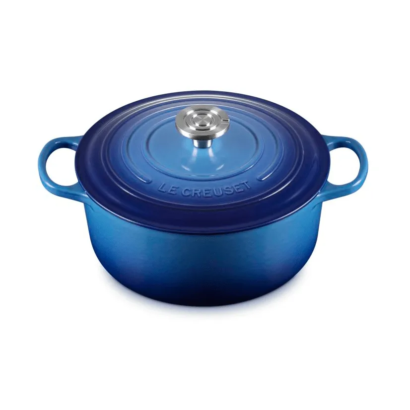 Le Creuset Signature gjutjärn rund gryta, Azure, 5,3 L Le Creuset