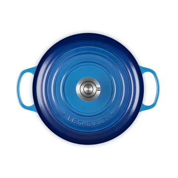 Le Creuset Signature gjutjärn rund gryta - Azure, 5,3 L - Le Creuset