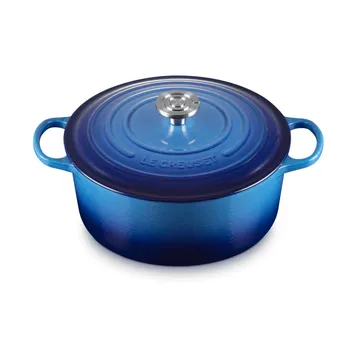Le Creuset Signature gjutjärn rund gryta - Azure, 6,7 L - Le Creuset