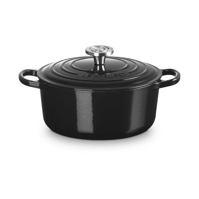 Le Creuset Signature gjutjärn rund gryta, Black, 4,2 L Le Creuset