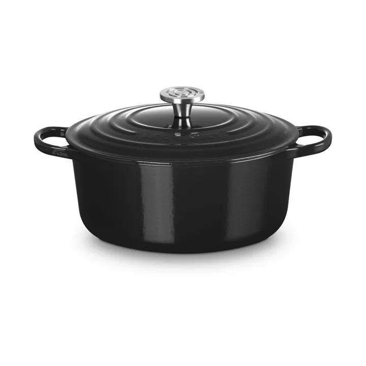 Le Creuset Signature gjutjärn rund gryta - Black, 6,7 L - Le Creuset
