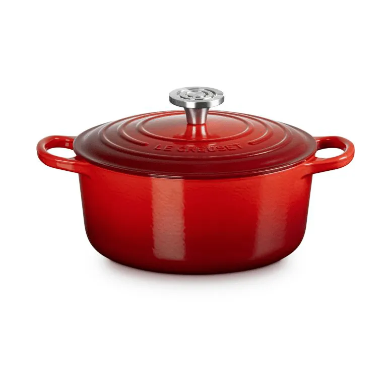 Le Creuset Signature gjutjärn rund gryta, Cerise, 4,2 L Le Creuset