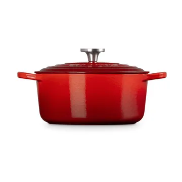Le Creuset Signature gjutjärn rund gryta - Cerise, 4,2 L - Le Creuset