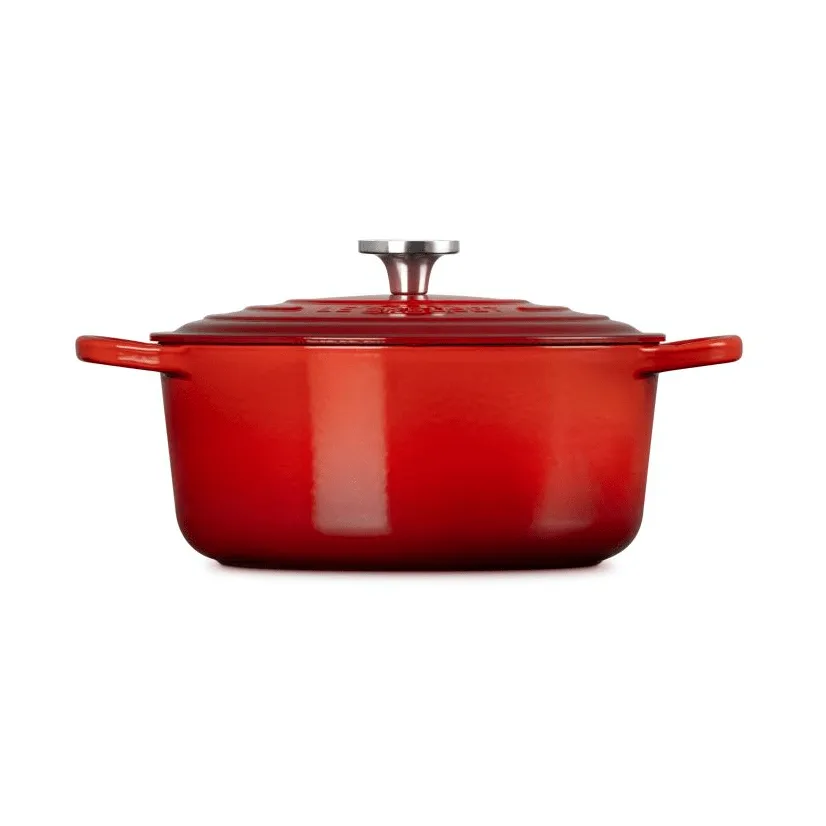 Le Creuset Signature gjutjärn rund gryta, Cerise, 5,3 L Le Creuset
