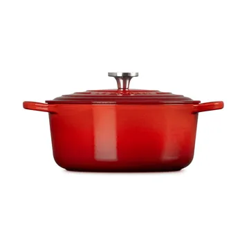 Le Creuset Signature gjutjärn rund gryta - Cerise, 5,3 L - Le Creuset