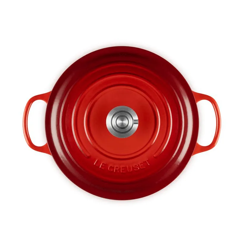 Le Creuset Signature gjutjärn rund gryta, Cerise, 5,3 L Le Creuset