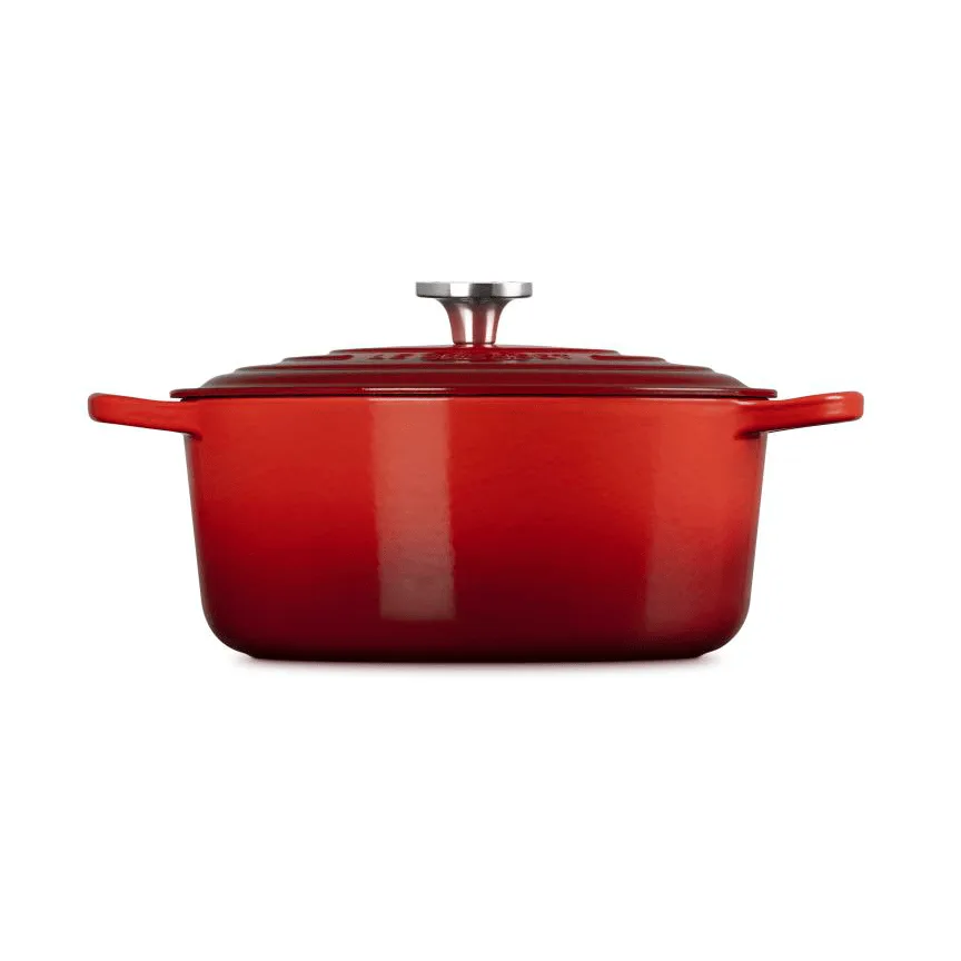 Le Creuset Signature gjutjärn rund gryta, Cerise, 6,7 L Le Creuset