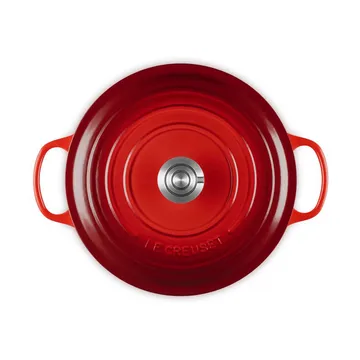 Le Creuset Signature gjutjärn rund gryta - Cerise, 6,7 L - Le Creuset