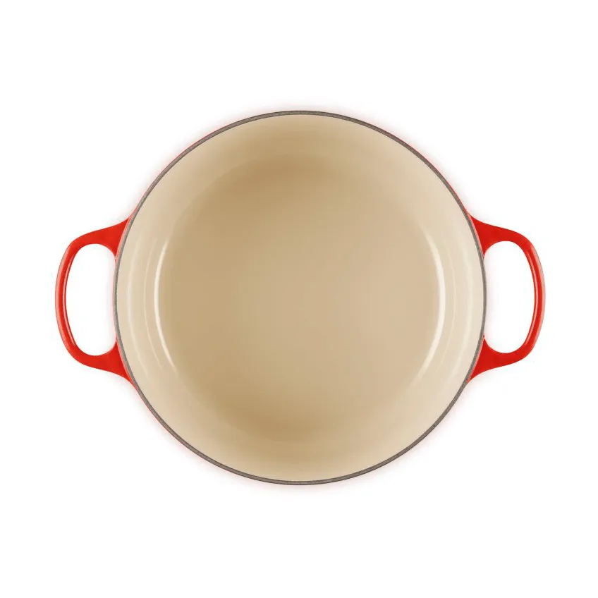 Le Creuset Signature gjutjärn rund gryta, Cerise, 6,7 L Le Creuset