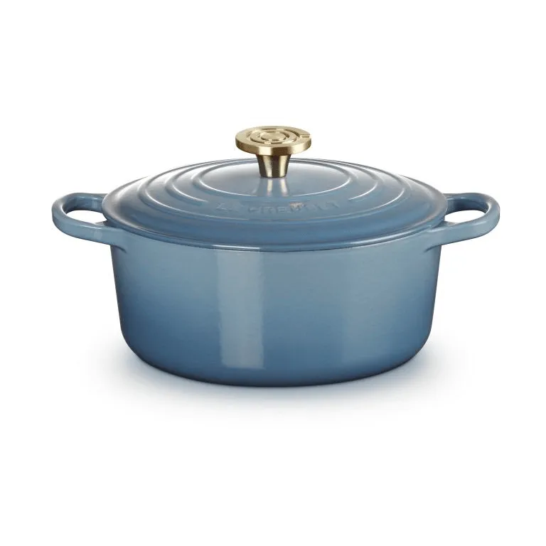 Le Creuset Signature gjutjärn rund gryta, Chambray, 4,2 L Le Creuset