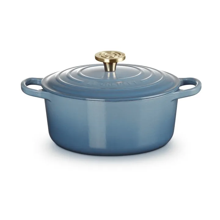 Le Creuset Signature gjutjärn rund gryta - Chambray, 4,2 L - Le Creuset