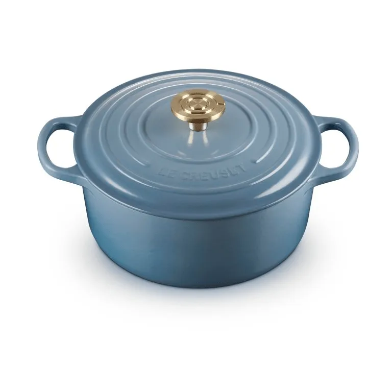 Le Creuset Signature gjutjärn rund gryta, Chambray, 4,2 L Le Creuset