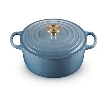Le Creuset Signature gjutjärn rund gryta - Chambray, 4,2 L - Le Creuset