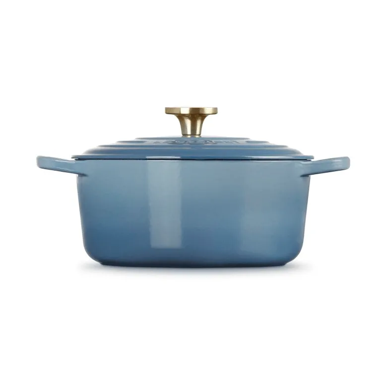 Le Creuset Signature gjutjärn rund gryta, Chambray, 4,2 L Le Creuset